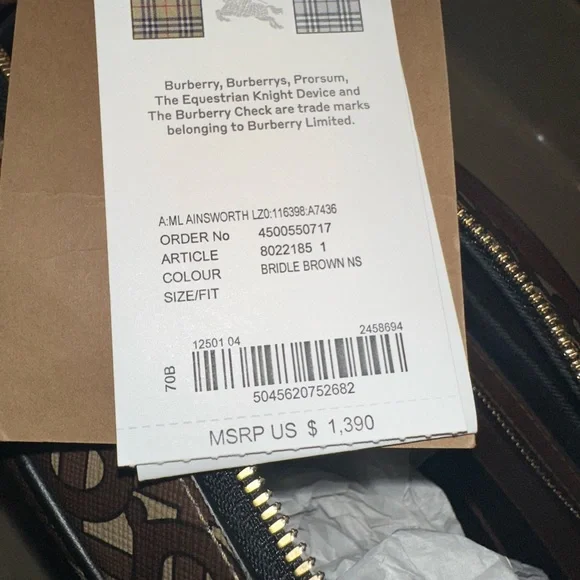 Brand New Burberry Laptop bag Brown Unisex - Picture 8 of 12